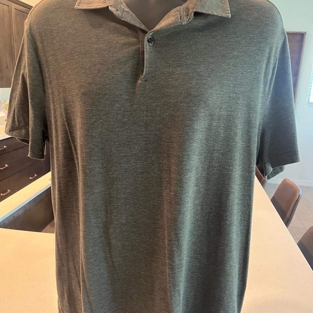 lululemon athletica dark green Polo Shirt
